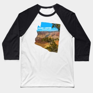 Grand Canyon Arizona map Grand Canyon photo Arizona tourism Baseball T-Shirt